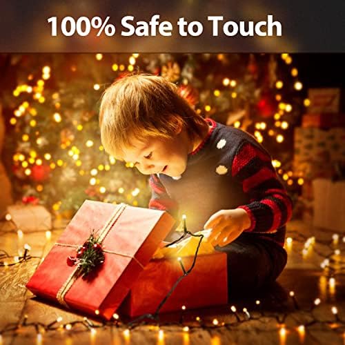 PEMOTech Christmas Lights Outdoor, 30m 300LED Christmas Tree Lights 8 Modes Waterproof Fairy Lights End-to-End Plug, Remote/Timer/Memory, Outdoor Christmas Lights for Garden Party Indoor, Warm White