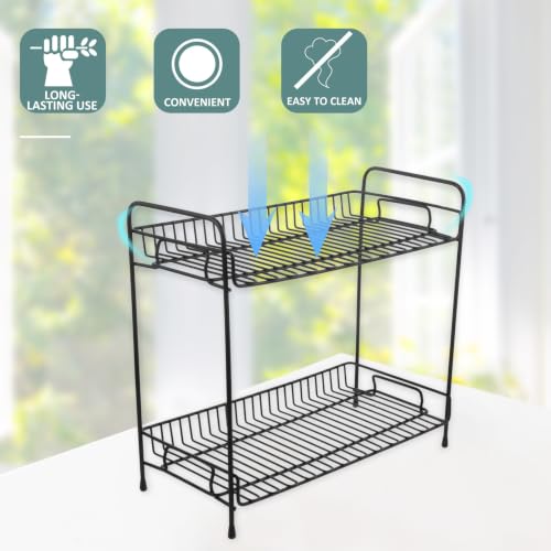 Étagère de rangement robuste pliable en fer forgé à pieds surélevés - 6