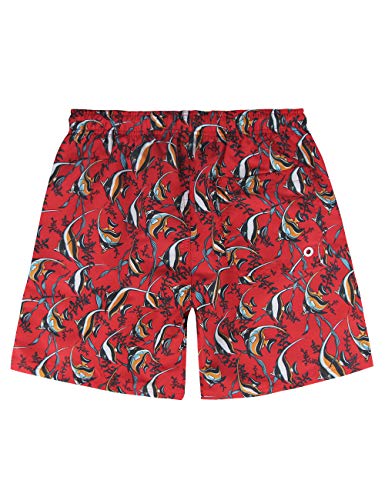 Milankerr Men's Swim Trunks Quick Dry Beach Shorts With Pockets (Red Fish, Large(38"-40")) #TOP6