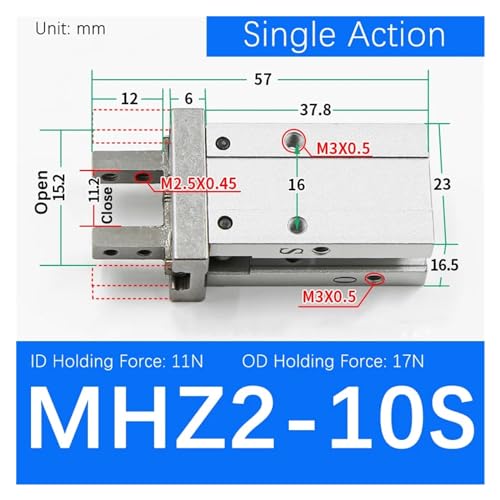 Pince pneumatique MHZ2-10D pour robot de manipulation et tri