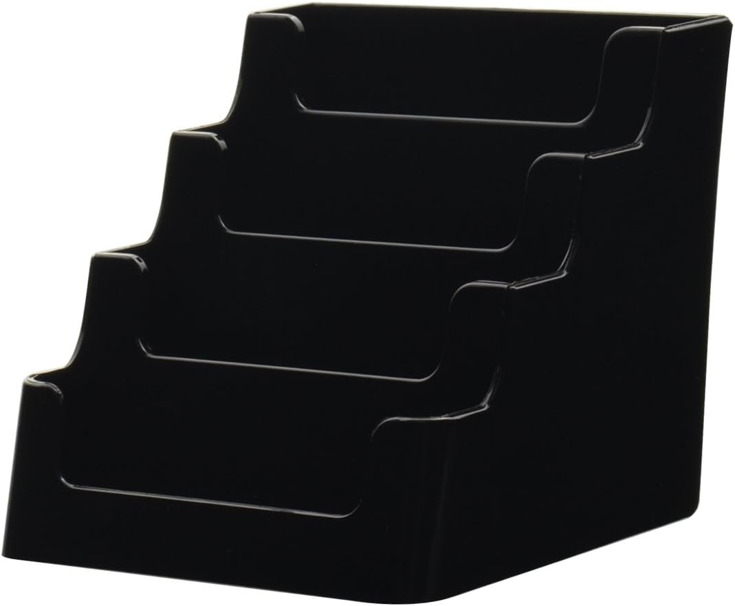 Marketing Holders Black 4-Tier Gift Card Display Business Card Holder Pack of 19