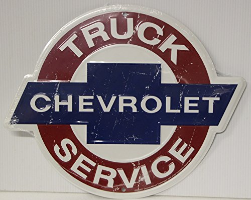 Truck Service Metal Sign 14" Embossed die Cut Chevy Vintage Style Dealer Sign
