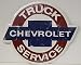 CHEVROLET Truck Service Metal Sign 14" embossed die cut chevy vintage style dealer sign
