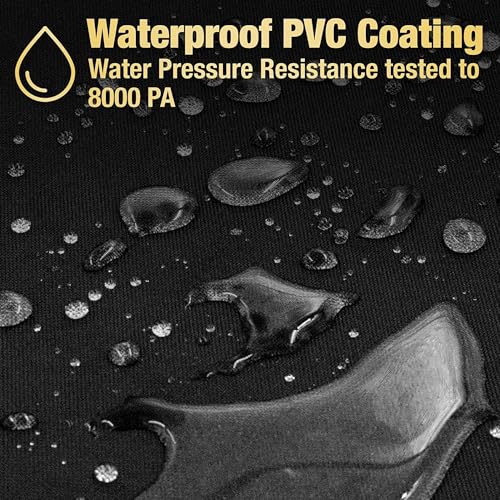 Futura Outdoor Rattan Garden Furniture Covers Waterproof 150x90x75cm Extra Heavy Duty 600D Oxford Fabric Rip Resistant with PVC Lined Backing, Air Vents and UV Safe - Image 4