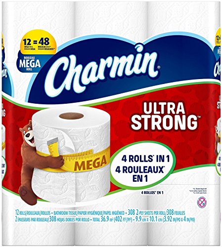 Image of Charmin Ultra Strong Toilet Paper, Mega Roll, 12 Count