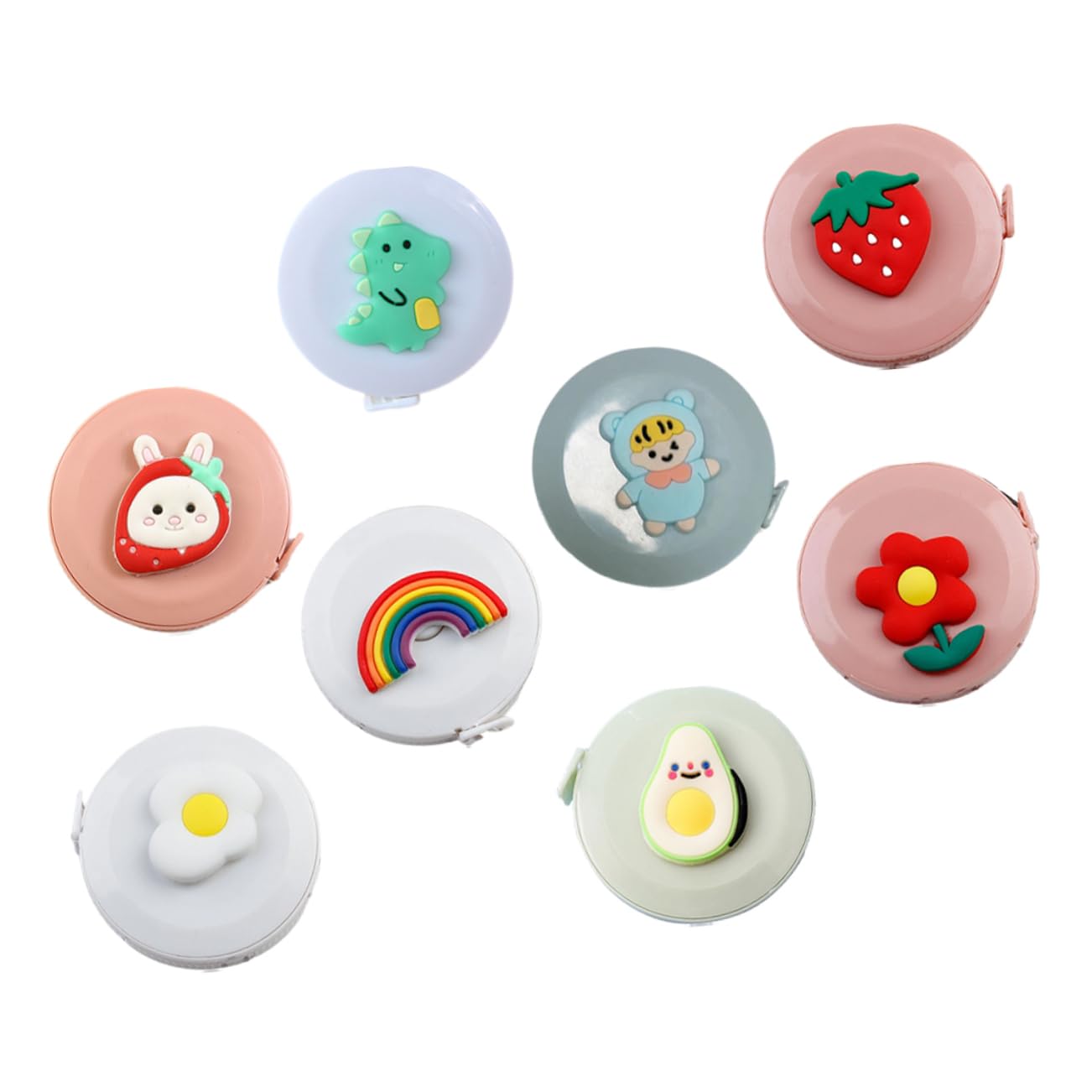 Operitacx 40piezas Mini Cinta Métrica Retráctil De Cartoon Para Manualidades Cinta Medidora De Diseño Adorable y Herramienta Práctica Para Estudiantes y Proyectos De Costura