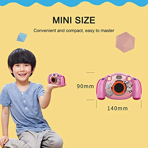 Honorall Câmera Infantil Filmadoras Filmadoras Tela HD de 2 '' com Cartão SD Antiderrapantes e Ant