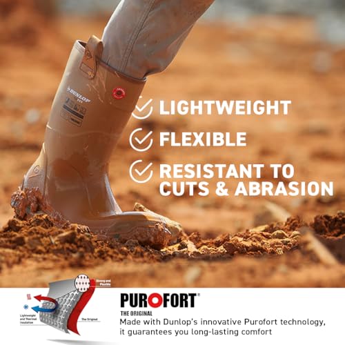 Dunlop Protective Footwear, LJ2HR48, Fodera In Pelliccia Di Sicurezza Completa Purofort Rigpro, Taglia 43 Eu - 4