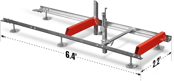 Track Extension for MechMaxx SM-22 Portable Sawmill, 6.4ft Length
