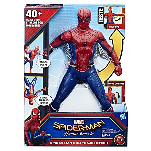 Spider-Man Boneco Figura de Ação Homem Aranha Eletrônico Vermelho/Azul/Cinza 16