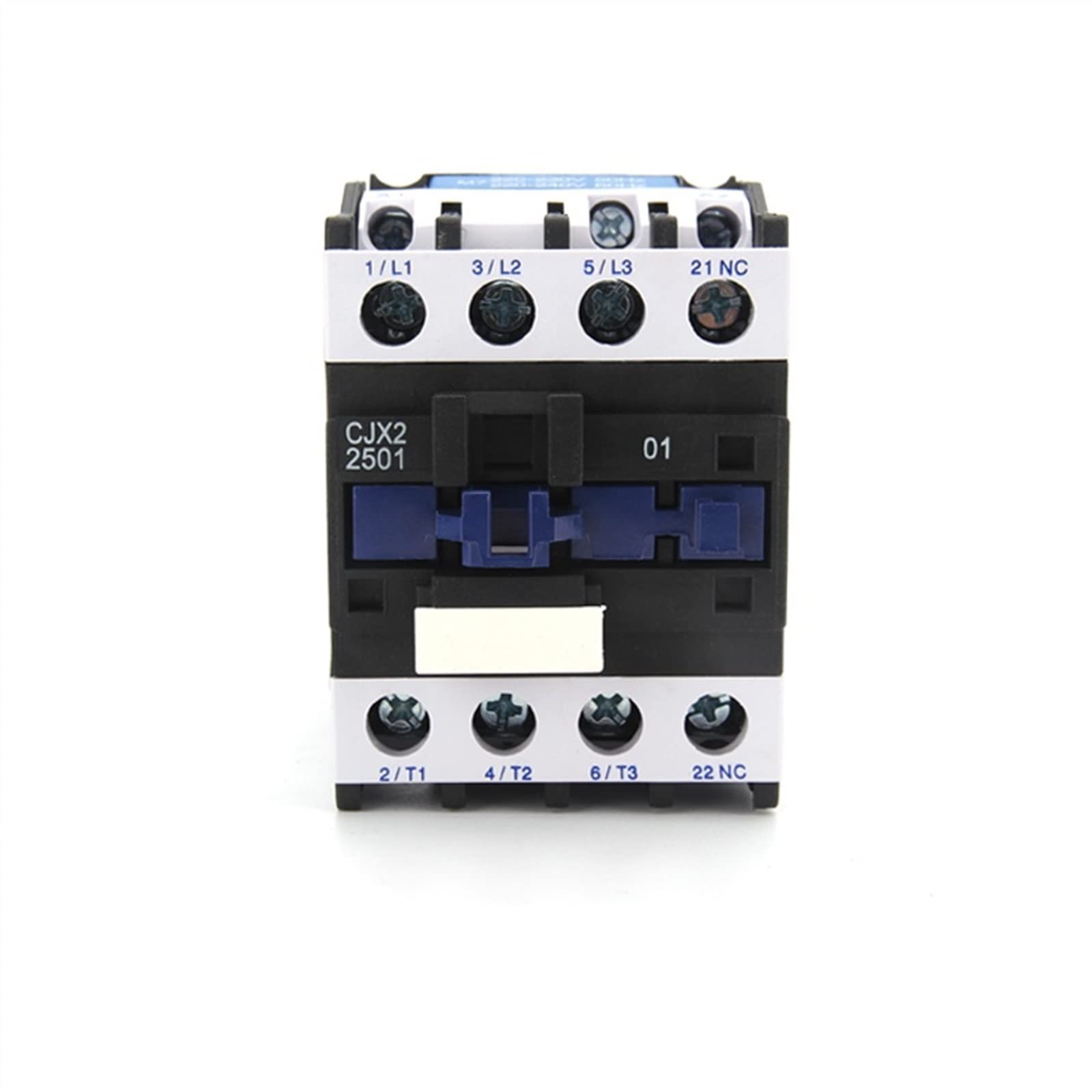 YFHGULBTK Contactor CJX2-2501/2510 50/60Hz 25A AC Contactors Din Rail Mounted 3p+1no Normal Open 24V-380V Industrial Electrics(Cjx2 220v Nc)