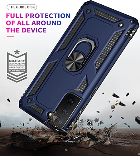 ADDIT S21 FE Case, Samsung Galaxy S21 FE Case Military Grade Protective with Magnetic Car Mount Ring Holder Stand Cover for Samsung Galaxy S21 FE - Blue - Image 6
