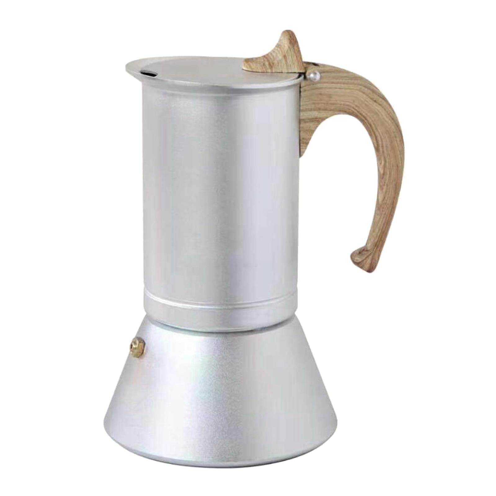 Caffettiera in Alluminio per Uso Alimentare 150 ml 3 Tazze Caffettiera Espresso Caffettiera Moka Fornello a induzione Riscaldamento per L'Ufficio Domestico