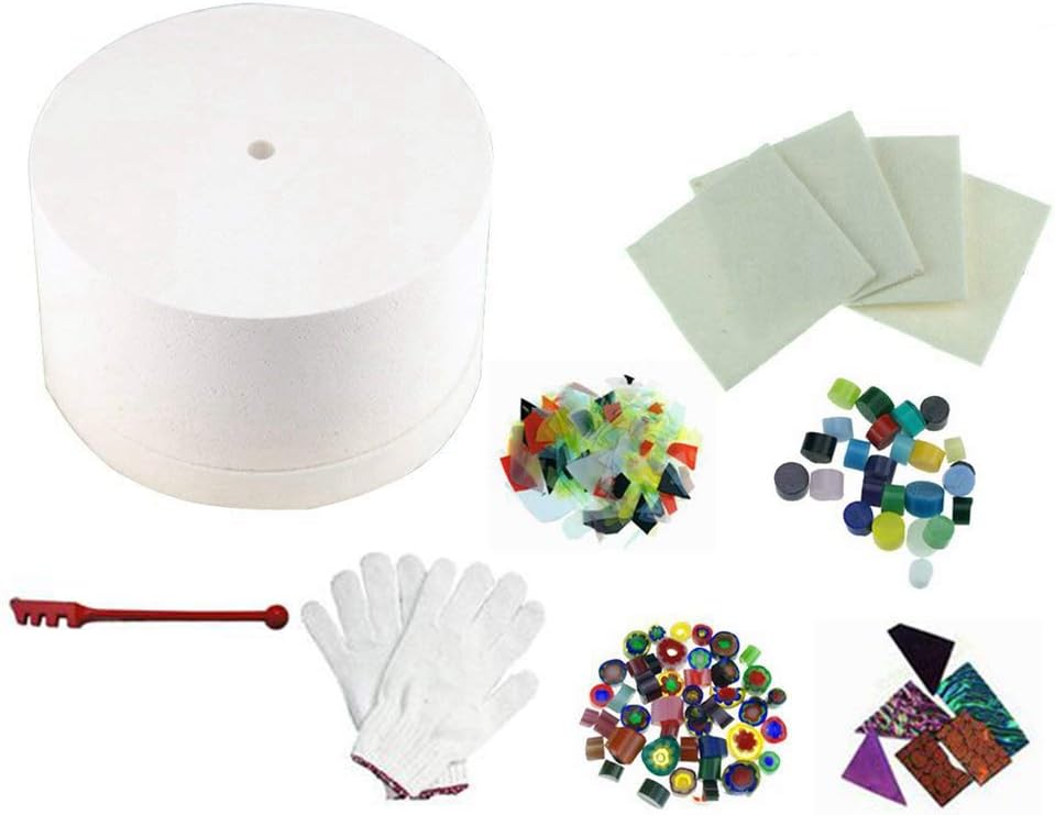 8pcs Set of Large Microwave Kiln Kit for Glass Fusing in Microwave Kiln