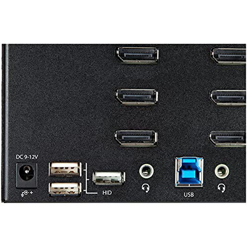 Image of StarTech 2-Port Quad DisplayPort KVM, 4K 60Hz UHD HDR, USB 3.0, TAA
