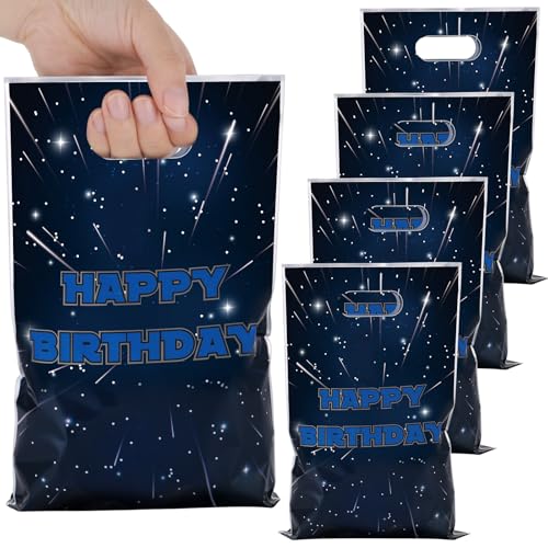 HIYZI 50Pcs Galaxy Star Party Favor goodie bags with Handles