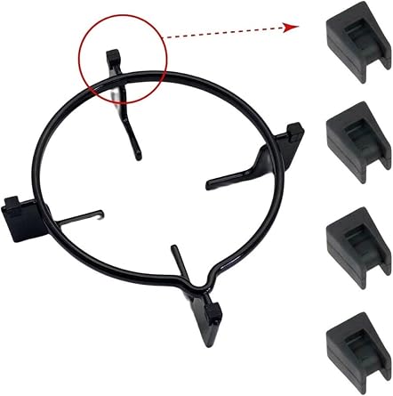 Supervac Arçelik OCD608B, OCD607YB, Beko HISG64120SD, AOCG64130DS, AOCG64130XDS ile Uyumlu Ocak Izgara Lastik, 16 Adet, Siyah