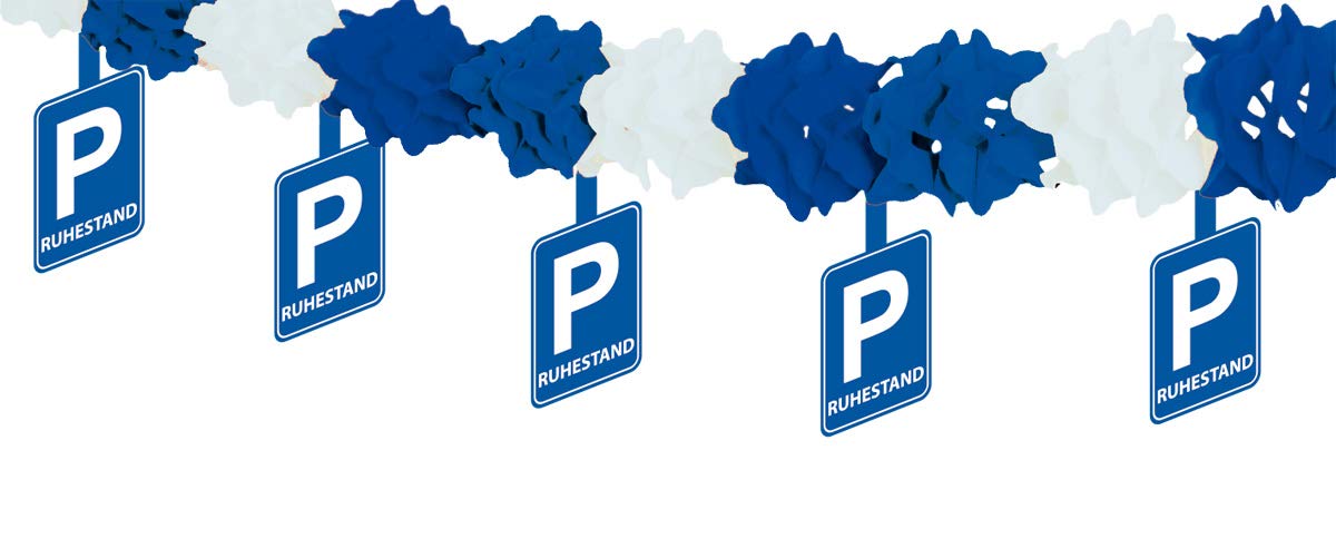 GUIRLANDE À FANIONS RETRAITE TROPICAL 3M BLANC