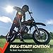 FRP FX40-Ogemaw Kids Dirt Bike, 40CC 4-Stroke Gas Powered Mini Dirt Bike, 20 MPH Max Speed, Easy Pull Start, No Oil Mixing, Front & Rear Disc Brakes, 132 LBS Capacity (Black)