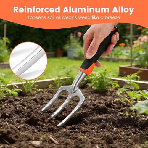 ROBOYARD 6-Piece Gardening Tools Set, Includes Trowel, Pruning Shear, Cultivator & More for Indoor Outdoor Plant Care, Aluminum Alloy Garden Kit with Ergonomic Non-Slip Handles by ROBOYARD - Image 3