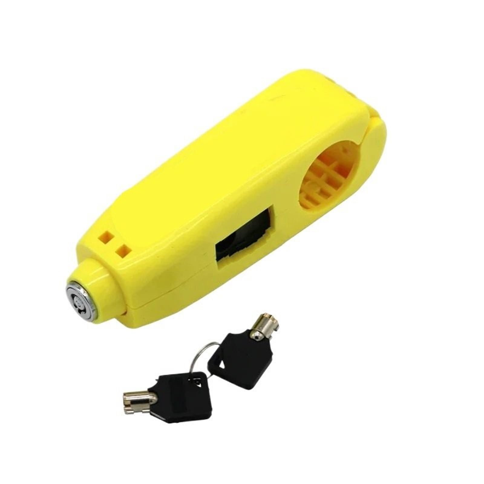 Motorcycle Handlebar Lock Universal Motorcycle Lock Scooter Handlebar Safety Brake Throttle Grip Anti Theft Protection Security Locks Motorcycle Disc Lock(Yellow)