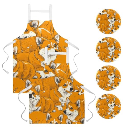 Tablier de cuisine pour nettoyage restaurant et travail lot de 2