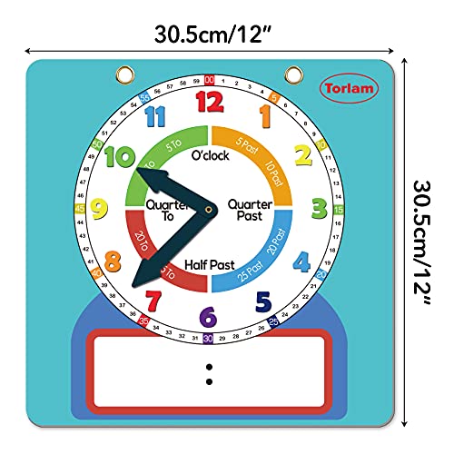 Torlam SZ Magnetic Writable Dry Erase Learning Clock thumb #5