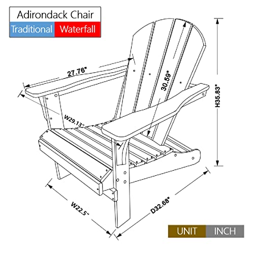 Kevinplus Adirondack Chair Set Of 4, Modern Hdpe Resin Composite Adirondack Chairs For Adult, Weather Resistant Outdoor Patio Chair For Fire Pit Garden Campfire Backyard Beach And Pool, Grey #TOP2