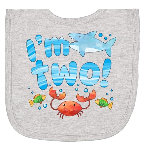 inktastic I'm 2 Second Birthday Shark and Crab Newborn Bib