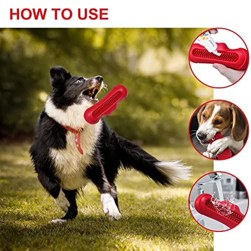Autoau Juguete Perro, Juguetes para Perros Grandes, Juguete Masticable para Perros Indestructible Cepillo de Dientes con Sabor a Leche para Perros Medianos y Grandes - imagen 4