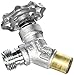 Woodford 21C-MH Model 21 Chrome Wall Faucet, C Inlet, Metal Handle