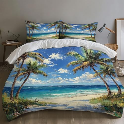 Ensemble de literie en microfibre ocean 220x240 au toucher soyeux - 3