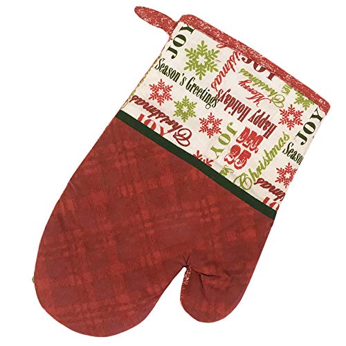 Lobyn Value Packs Kitchen Towel 5 Piece Linen Set 2 Towels 2 Pot Holders 1 Oven Mitt (X-Happy Holiday) #TOP4