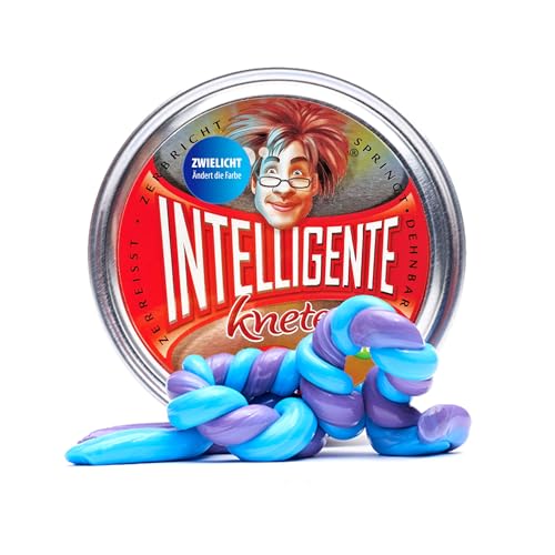 Intelligente Knete - Das Original! Zwielicht - Ändert die Farbe bei Wärme - Kinderknete und Therapieknete in einem - besser als jeder Stressball! Für Kinder und Erwachsene (Große Dose 80g)
