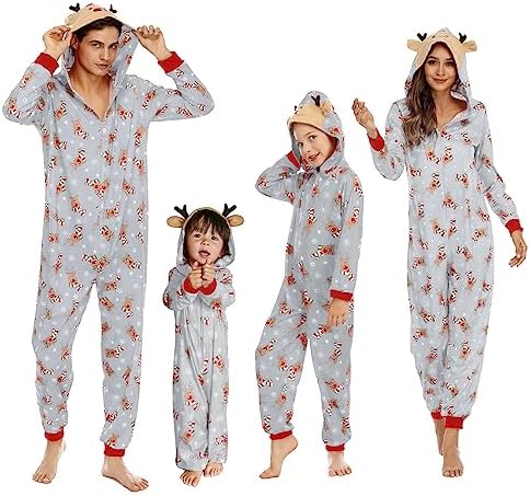 MoneRffi Christmas Family Matching Pajamas Set Sleepwear Pajama PJS Sets Homewear Sleepwear Outfits