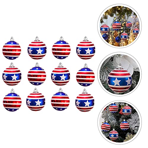 VALICLUD 12Pcs Patriottica Ornamenti Sfera di