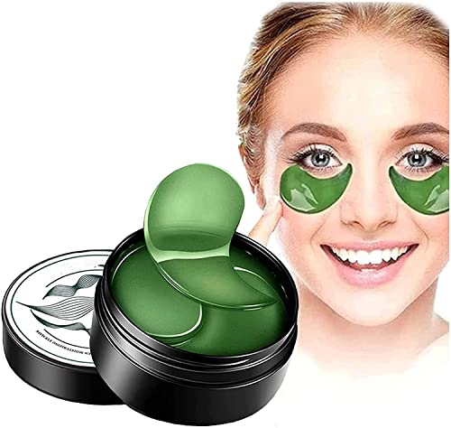 Anshka Nuova maschera per occhi che stringe le alghe, riduce le rughe sotto gli occhi, per occhiaie, rughe, rivitalizza e rinfresca la tua pelle per occhi gonfi (60 pezzi)