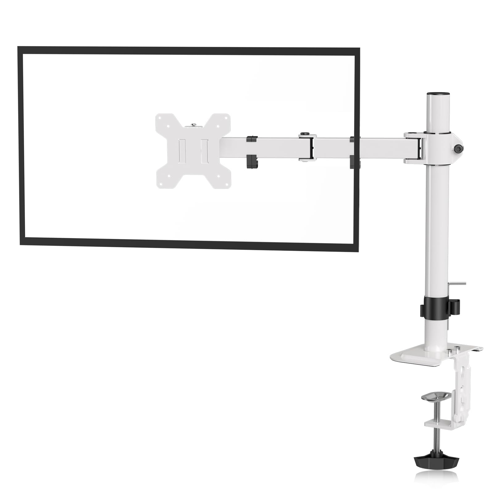 Sponsored Ad – Single Monitor Arm Desk Mount for 13-27 Inch LCD LED Screens - PC Monitor & Projector Stand for Desk up to 10kg, VESA 75/100mm - White