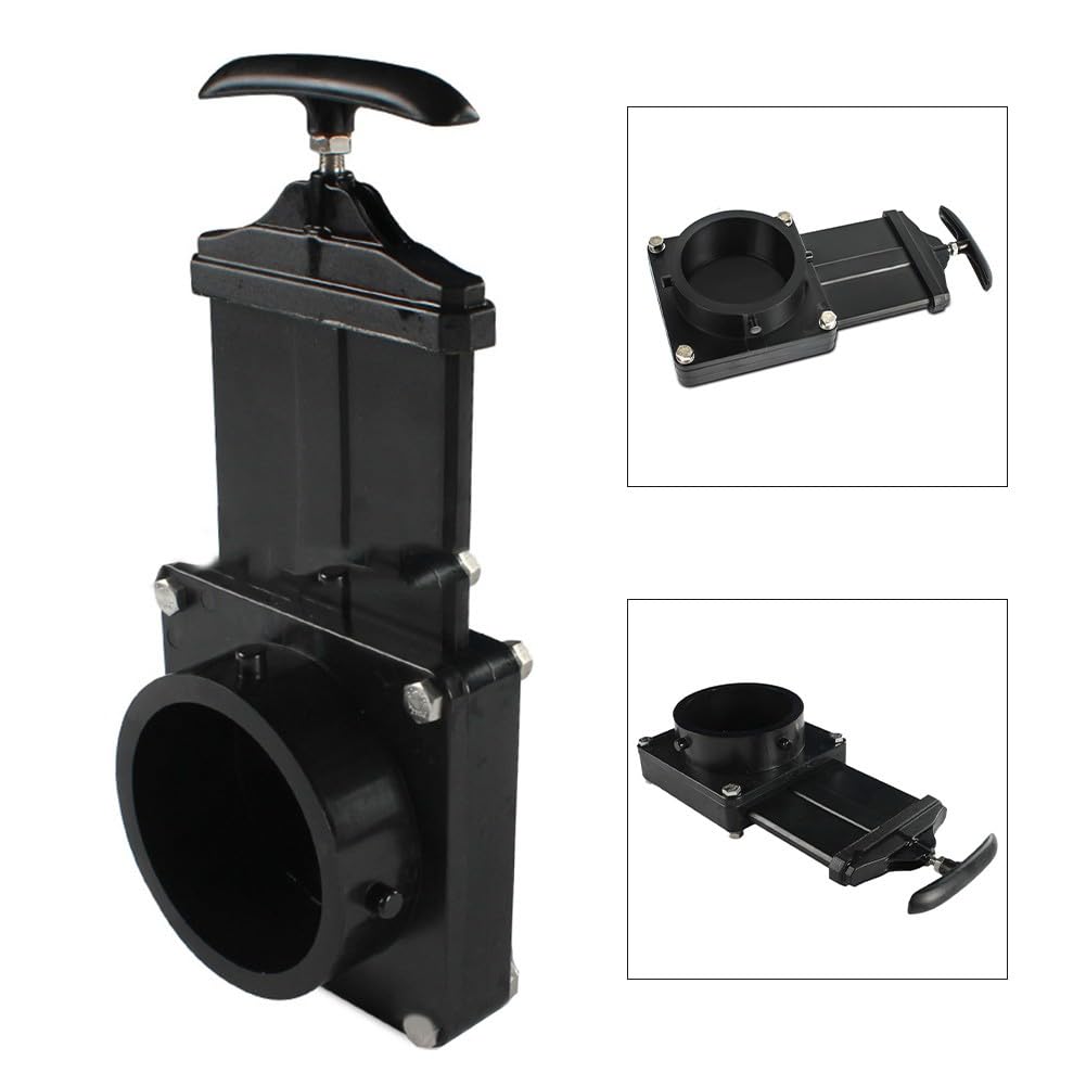 Valvola di scarico per camper, valvola per acque reflue, valvola fognaria da 7,6 cm, montaggio di drenaggio in ABS nero per modifica del serbatoio del rimorchio del camper