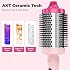 Farery 2.4 Thermal Brush, Large Barrel Heated Round Brush with Triple PTC & 5 Heat Settings (280-420F), Lightweight Dual Voltage for Voluminous Big Curls, Waves & Straightening Long Hair, Pink