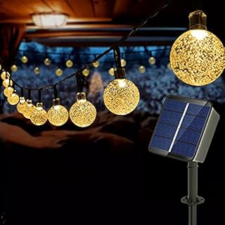 Auting Solar String Light Outdoor, Solar Fairy Light Warm White 60 LED 36ft 11m 8 Modes Solar Fairy Lights Outside / Indoor Lights Lighting for Garden, Trees, Patio, Christmas, Parties