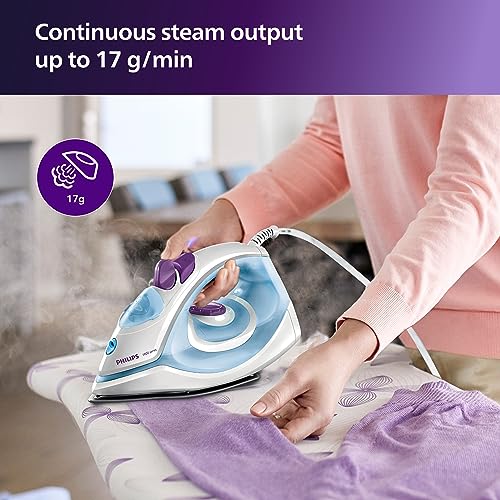 Image of PHILIPS GC1905 1440-Watt Steam Iron with Spray (Blue) (Pack of 2), 1400 watts, Aluminium