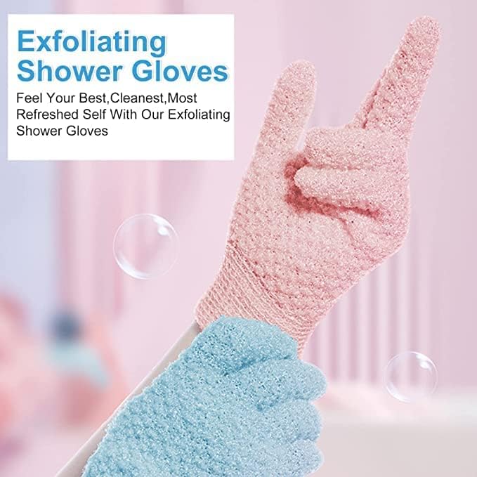 Miniatura 5 de Yiclick Guantes exfoliantes pesados, exfoliante corporal para baño y ducha, exfoliante corporal para removedor de piel muerta, esponja exfoliante