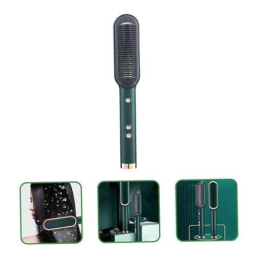 Miniatura 5 de FOMIYES Peine alisador de cepillo calentado, rizador de pelo perezoso, máquina de moño, alisador eléctrico, cepillo de calefacción, alisador de