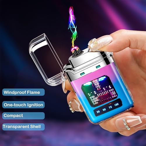 Encendedor Plasma Recargable Azul Polvo miniatura 3
