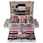Schminkkoffer Multifunktions Schmink Kosmetik Make-up Set mit Lipgloss, Lidschatten, Blush Rouge, Pressed Powder Pulver - Schminkset Etui Box für Gesicht, Augenbraue, Augen und Lippen #1