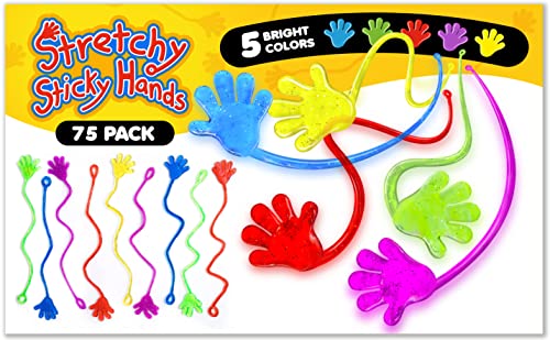 Giraffe Manufacturing 43223-10142 75 Piece Assortment Of Small And Large Glitter Slappy Hands Treasure Box - Kids Party Favors thumb #2