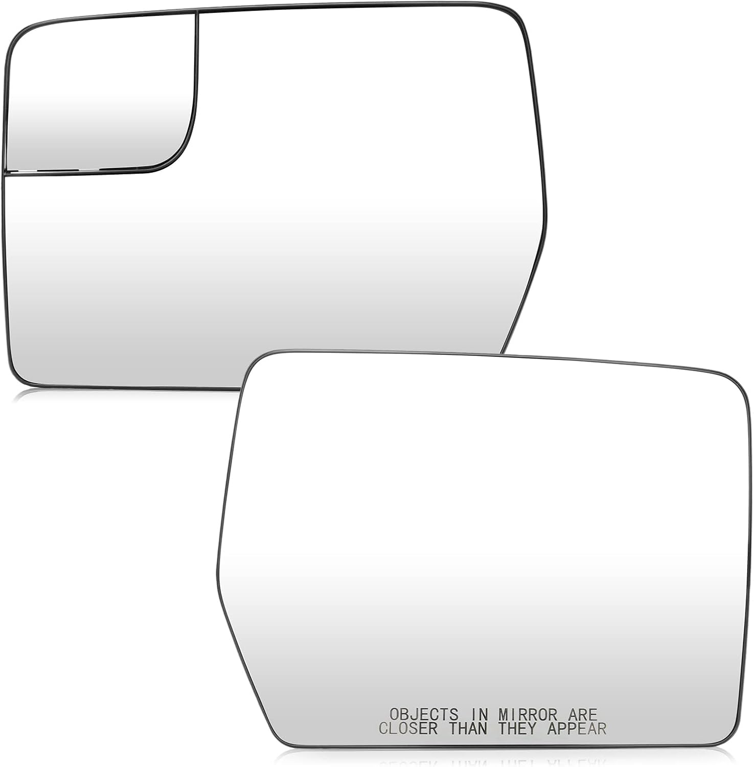 Left Driver +Right Passenger Side Mirror Glass Replacement Fits for 2011 2012 2013 2014 Ford F150 Heated Rearview Side Mirror Glass Replace BL3Z-17K707-E ‎‎4L3Z-17K707-DA