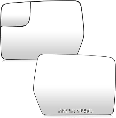 Reemplazo de cristal del espejo lateral izquierdo del conductor + del lado derecho del pasajero para Ford F150 2011 2012 2013 2014 con calefacción
