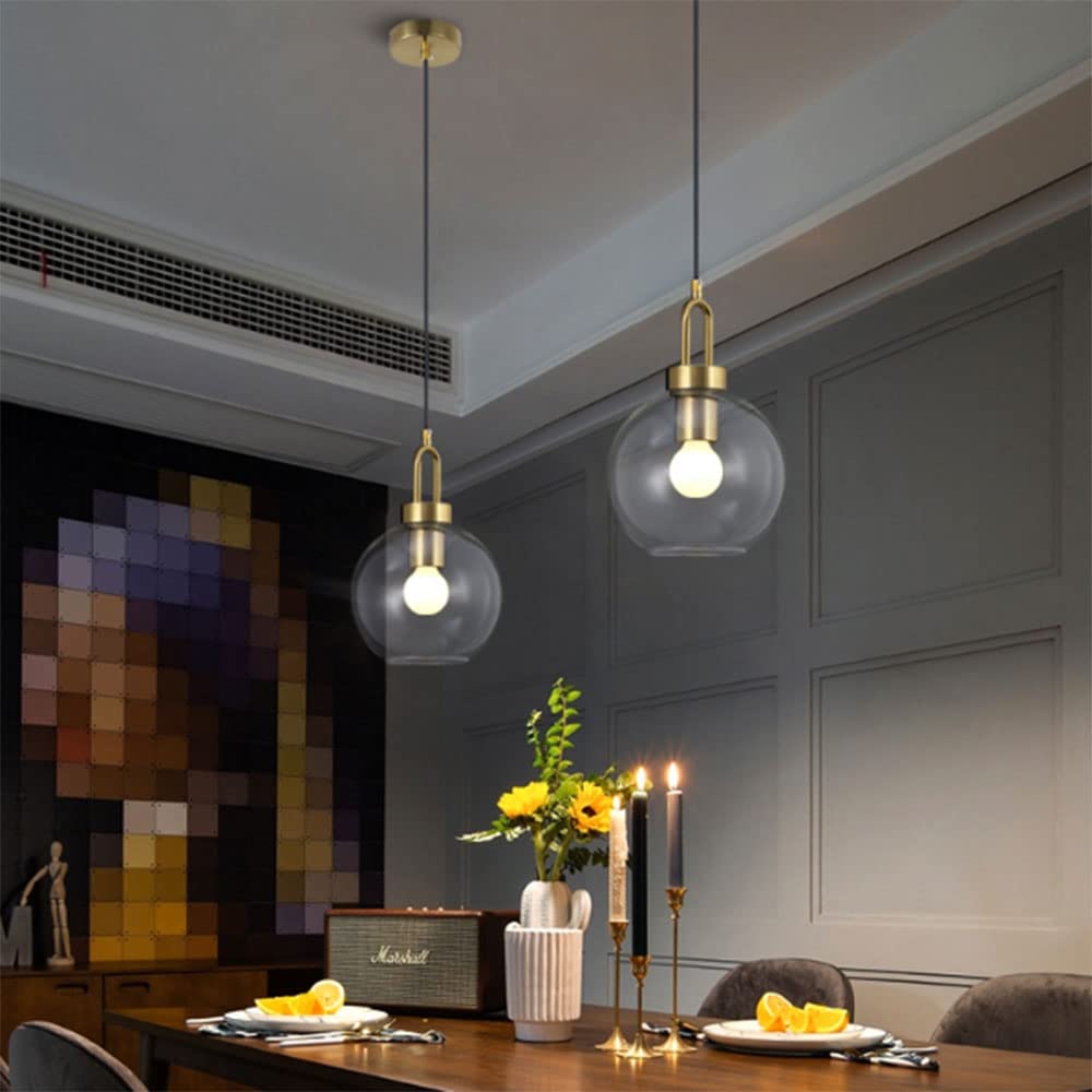 MOCHAMIK Lampy wiszą z pojedynczą głowicą Sufitowe lampy wiszą Oświetlenie do jadalni z białym szklanym abażurem, przejście Balkon Bar Żyrandol Oprawa restauracyjna Dzień pamięci